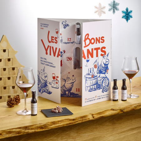 Calendrier de l'avent saucisson et vin
