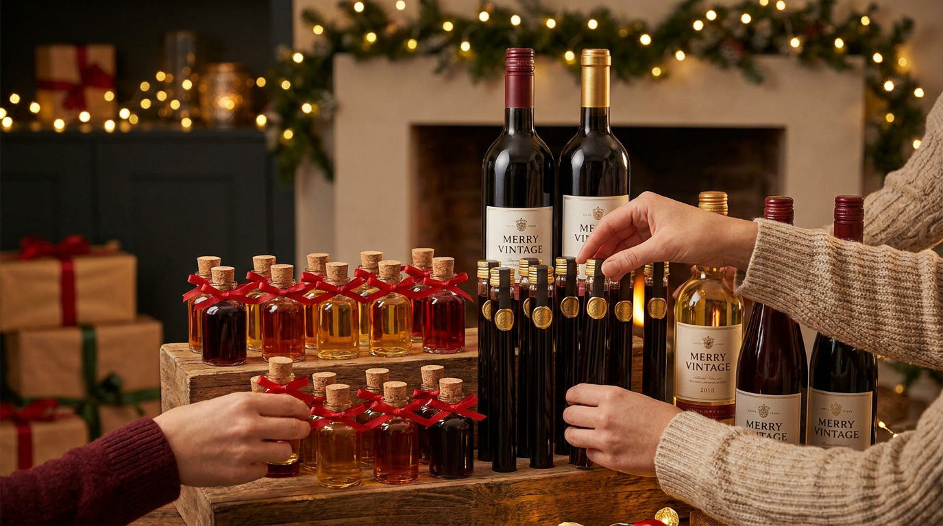 Quel format choisir pour un Calendrier de l'avent du vin à offrir ? Vinotte, winetube ou bouteille