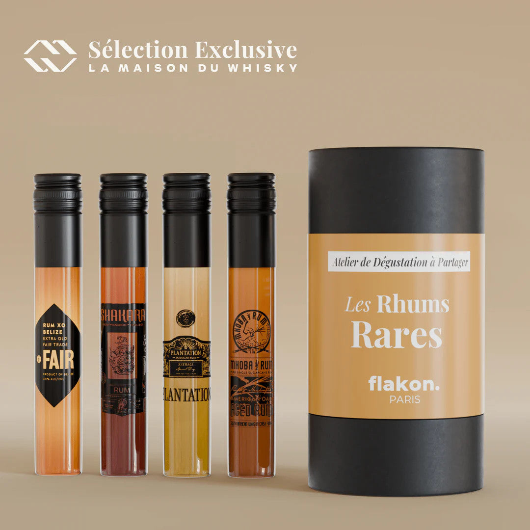 Coffret de 4 rhums rares