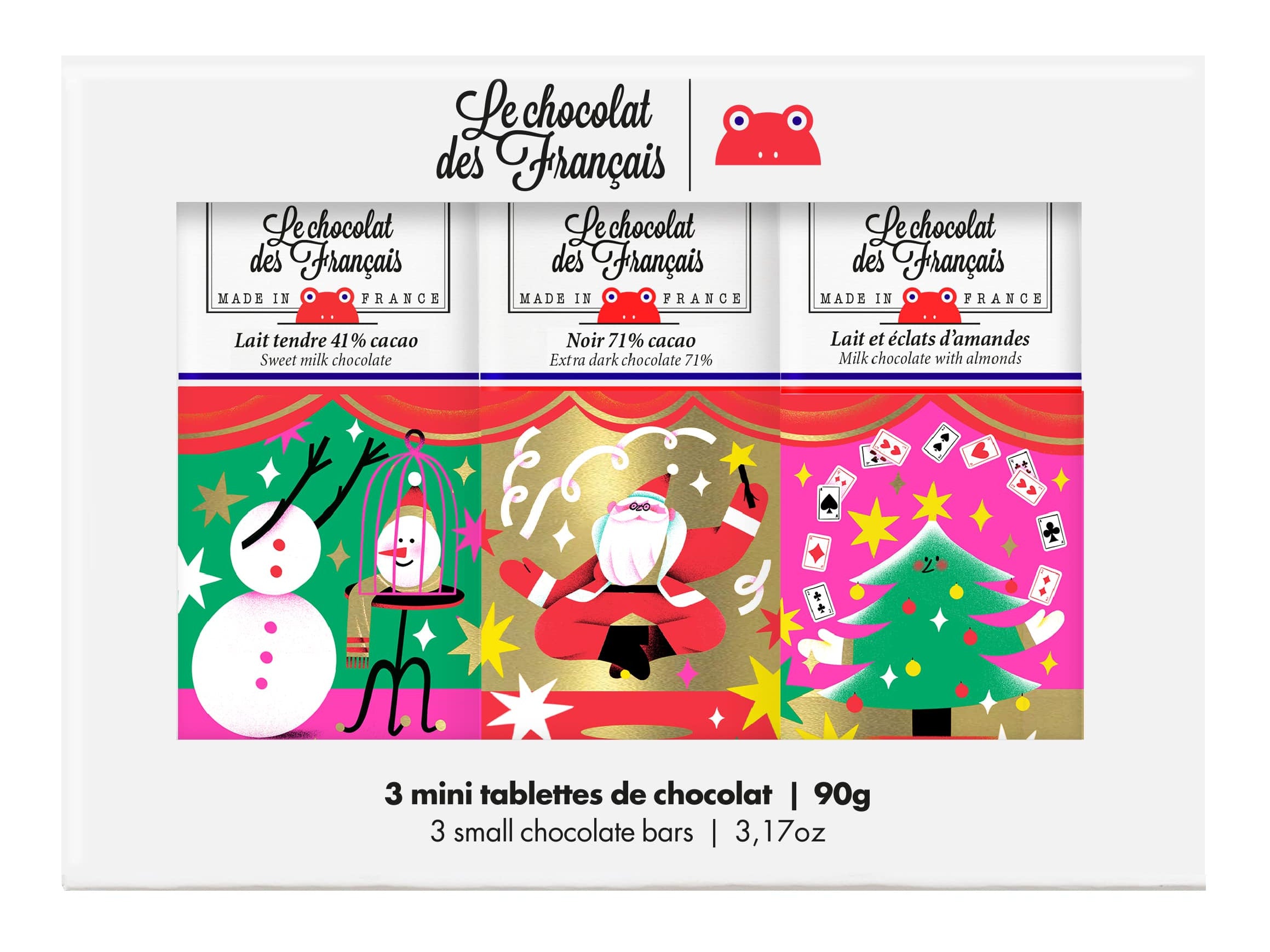 Coffret Cadeau de Noël – Trio de Chocolats Bio