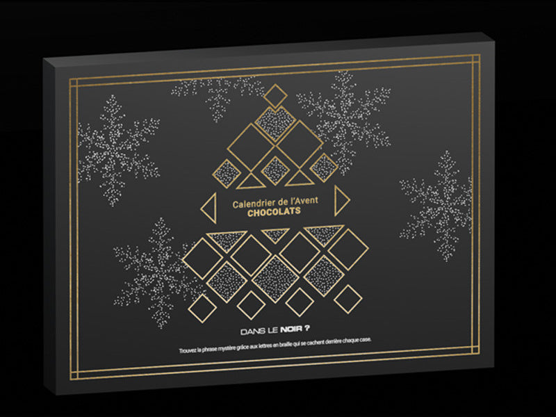 Calendrier de l'avent chocolat "Dans le noir ?"