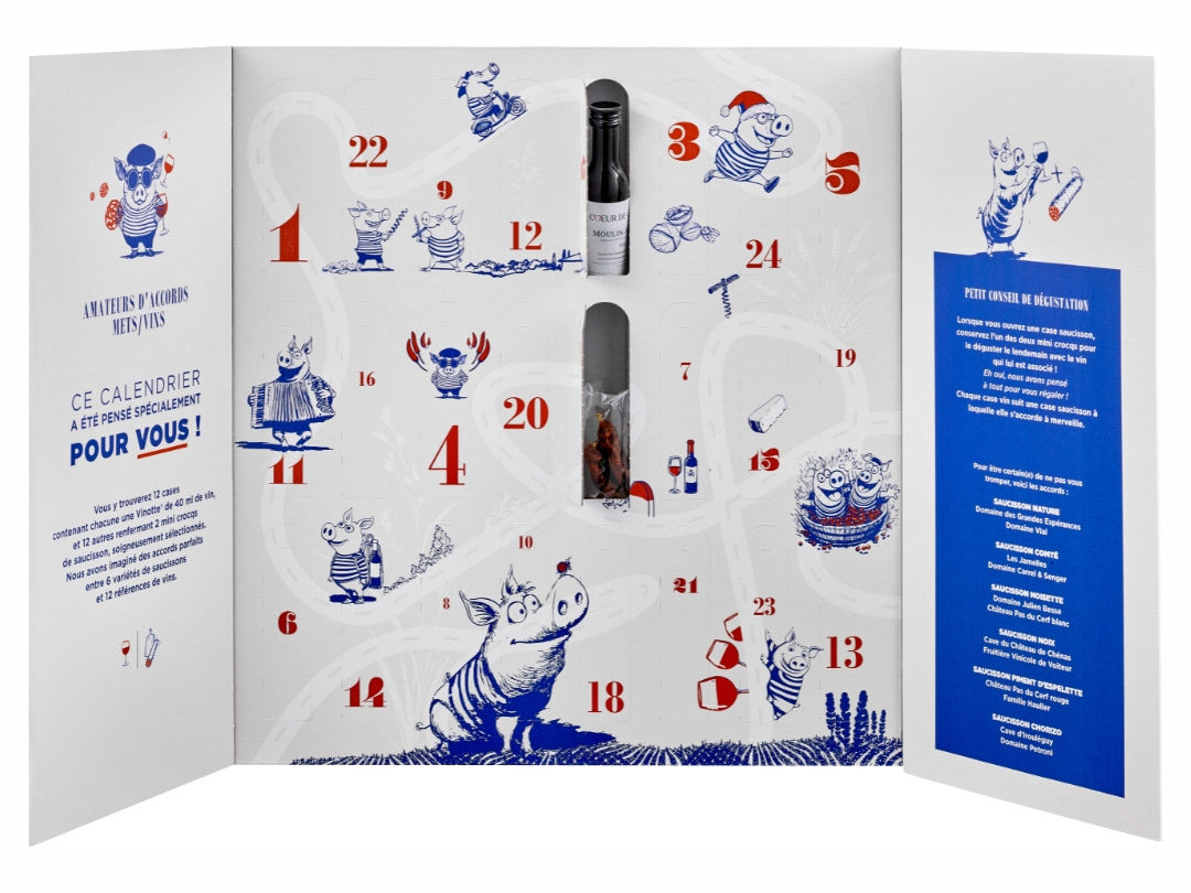 Saucisson et vin - Les bons vivants