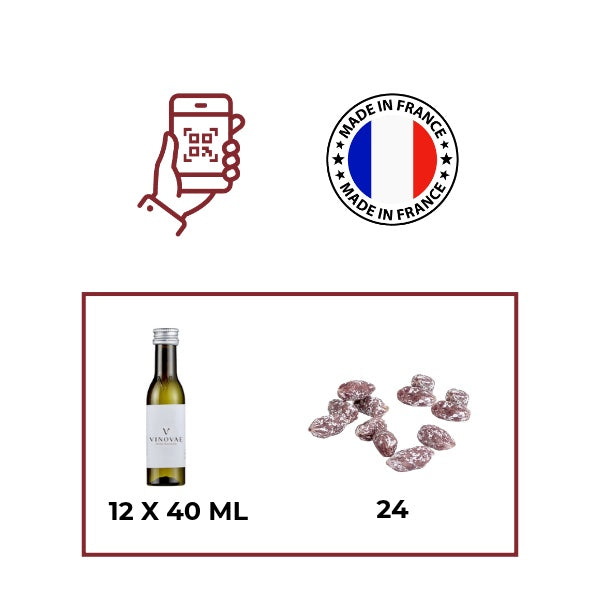 Calendrier 12 vins et 24 mini-saucissons