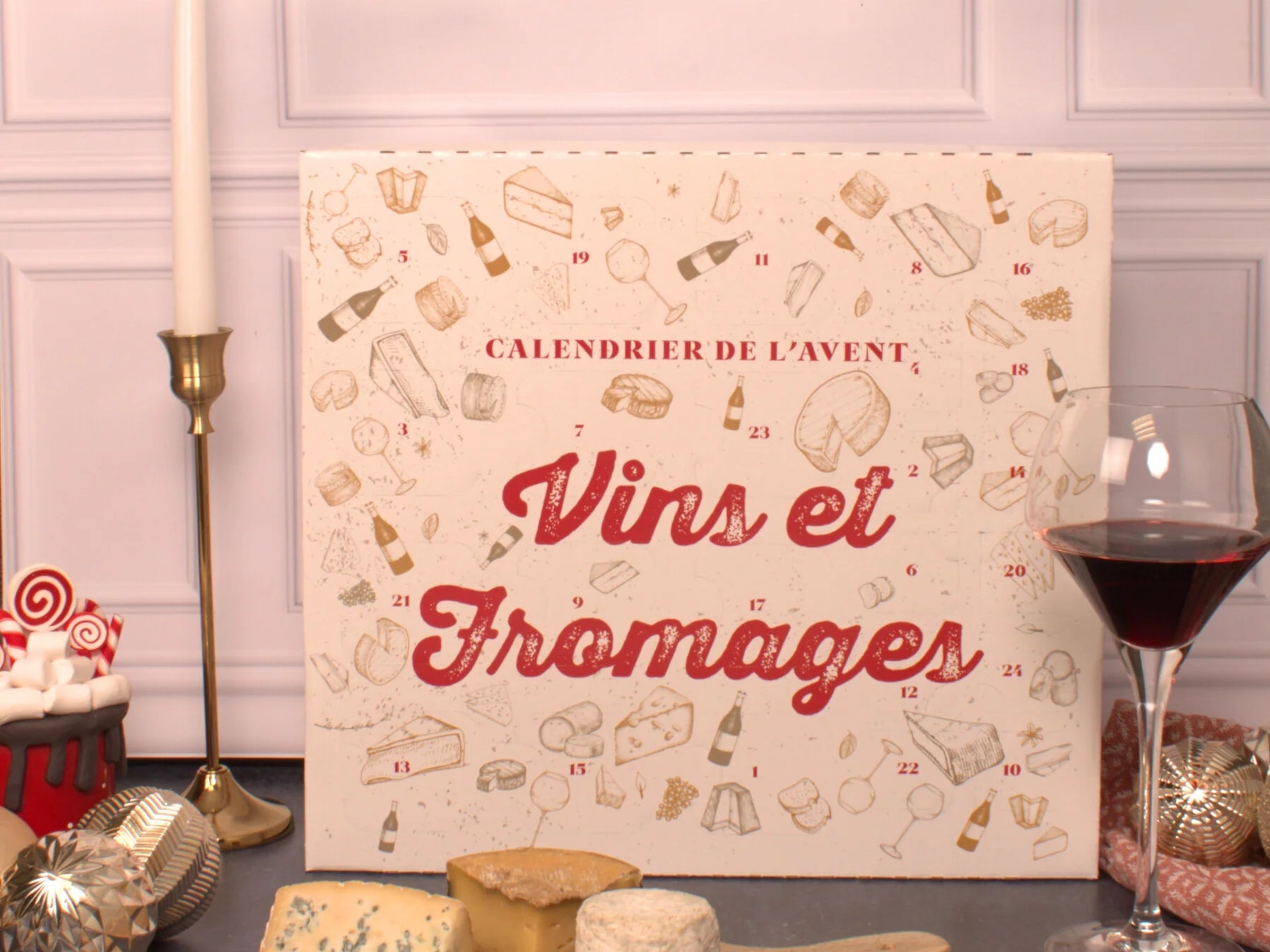 Calendrier avent fromage et vin