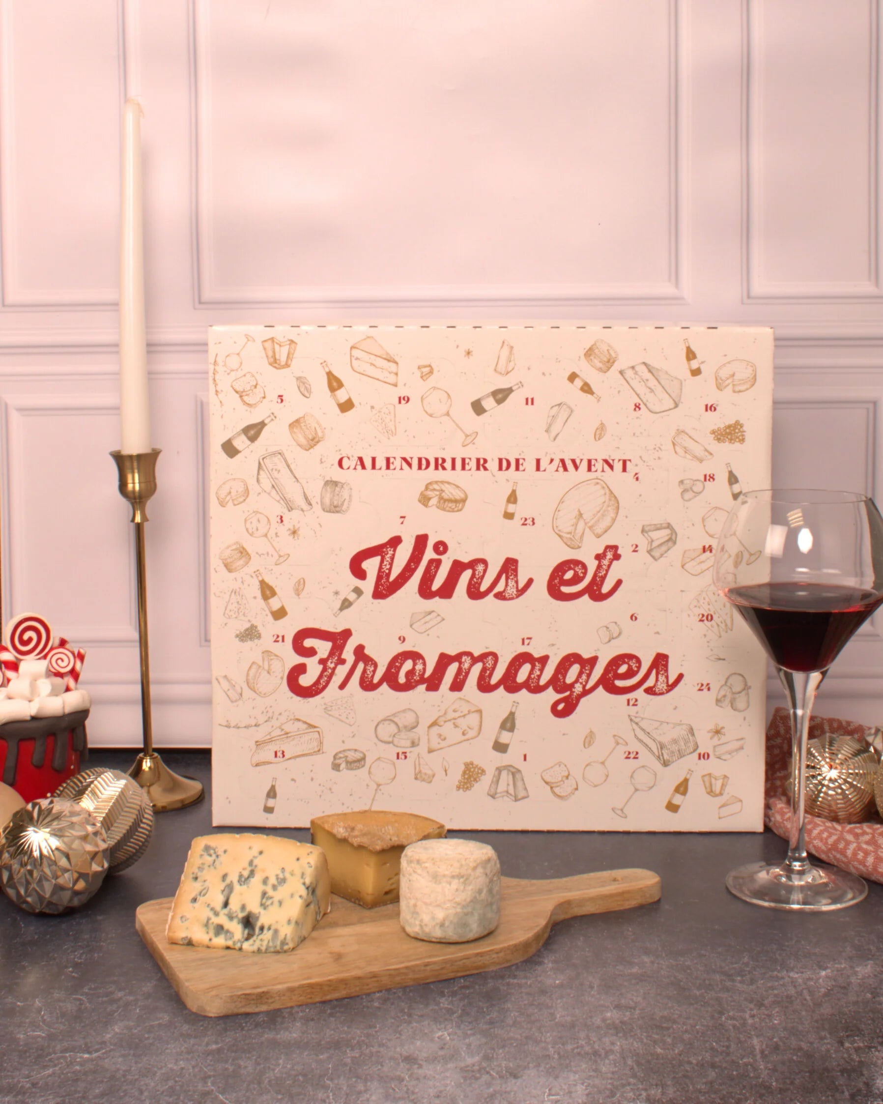 Calendrier avent fromage et vin