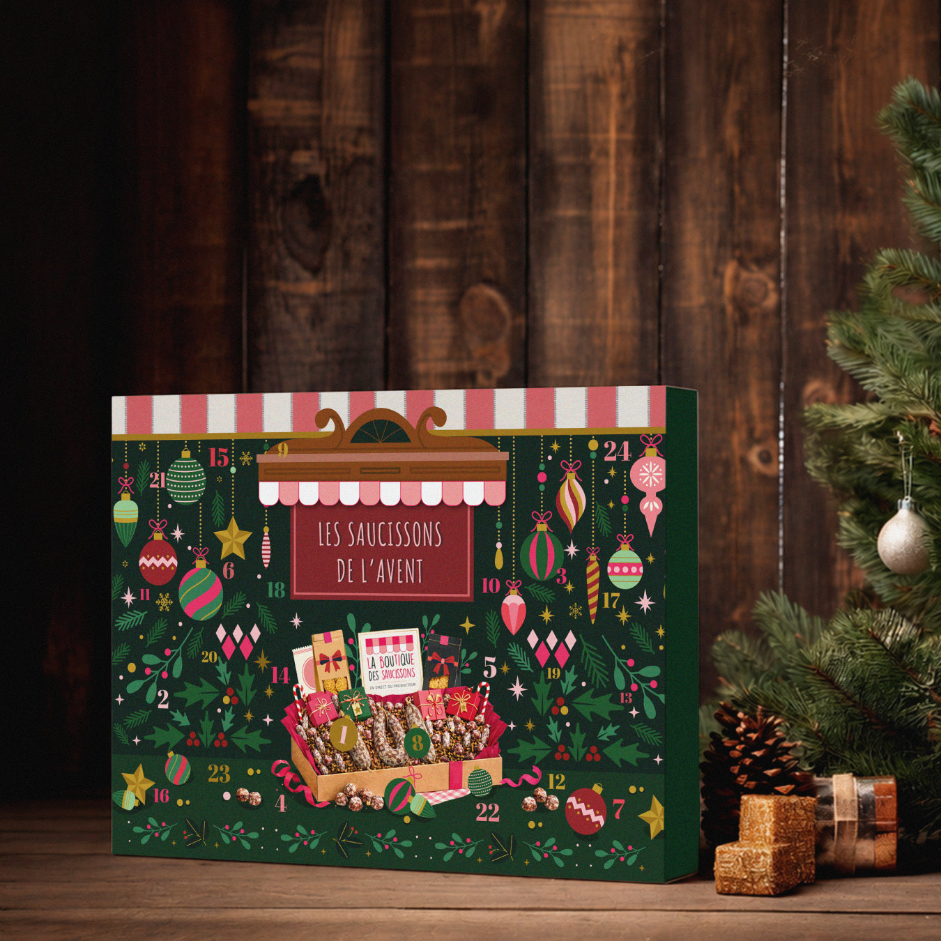 calendrier avent saucisson grand format XXL - La Boutique des Saucissons