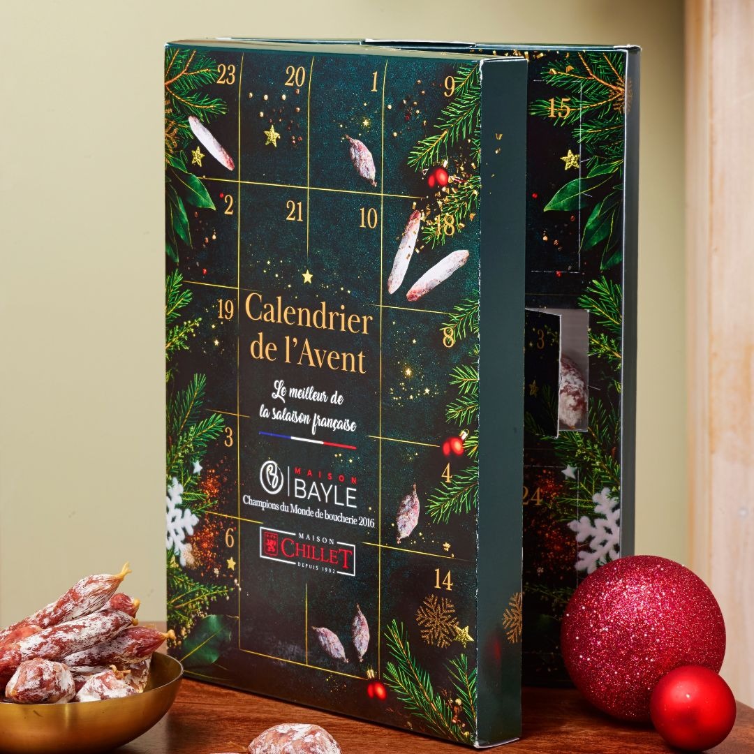 Calendrier de l'avent saucisson Bayle champion du monde de la boucherie