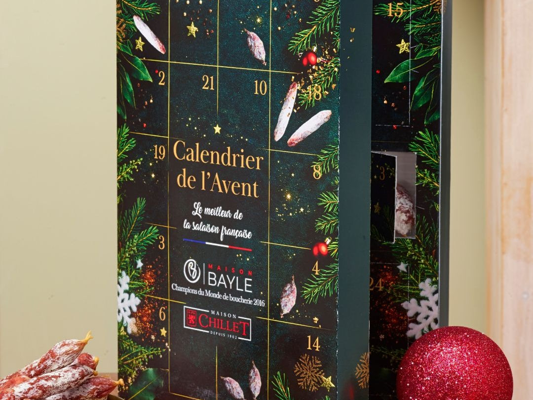Calendrier de l'avent saucisson Bayle champion du monde de la boucherie