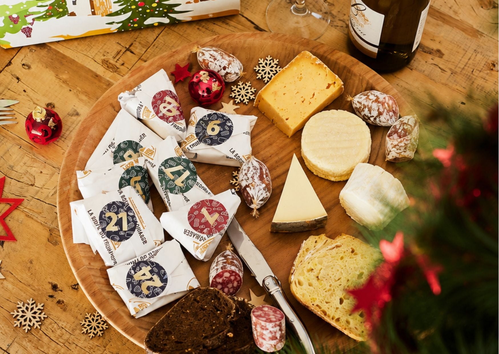 Calendrier de l'Avent 17 Fromages et 21 mini saucissons - 1 kg