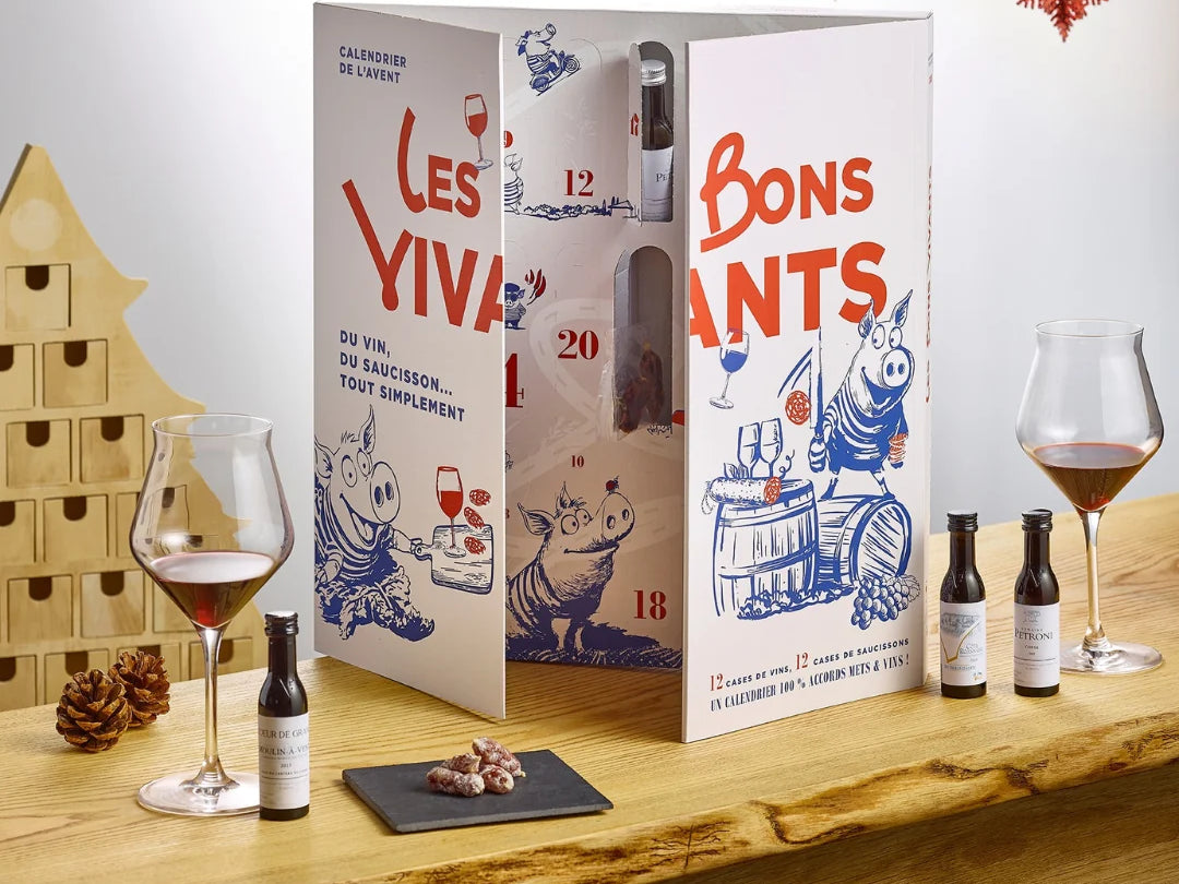Calendario dell'Avvento 12 saucisson e 12 vini - Les bons vivants