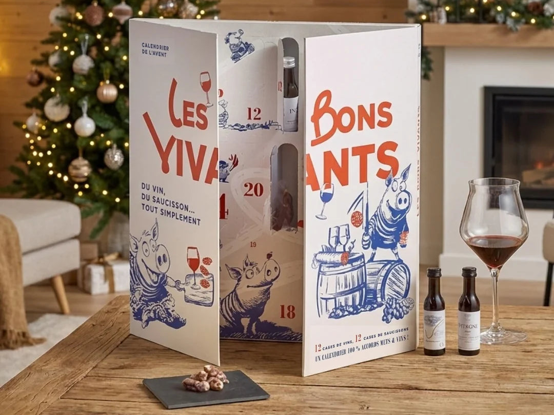 Calendario dell'Avvento 12 saucisson e 12 vini - Les bons vivants
