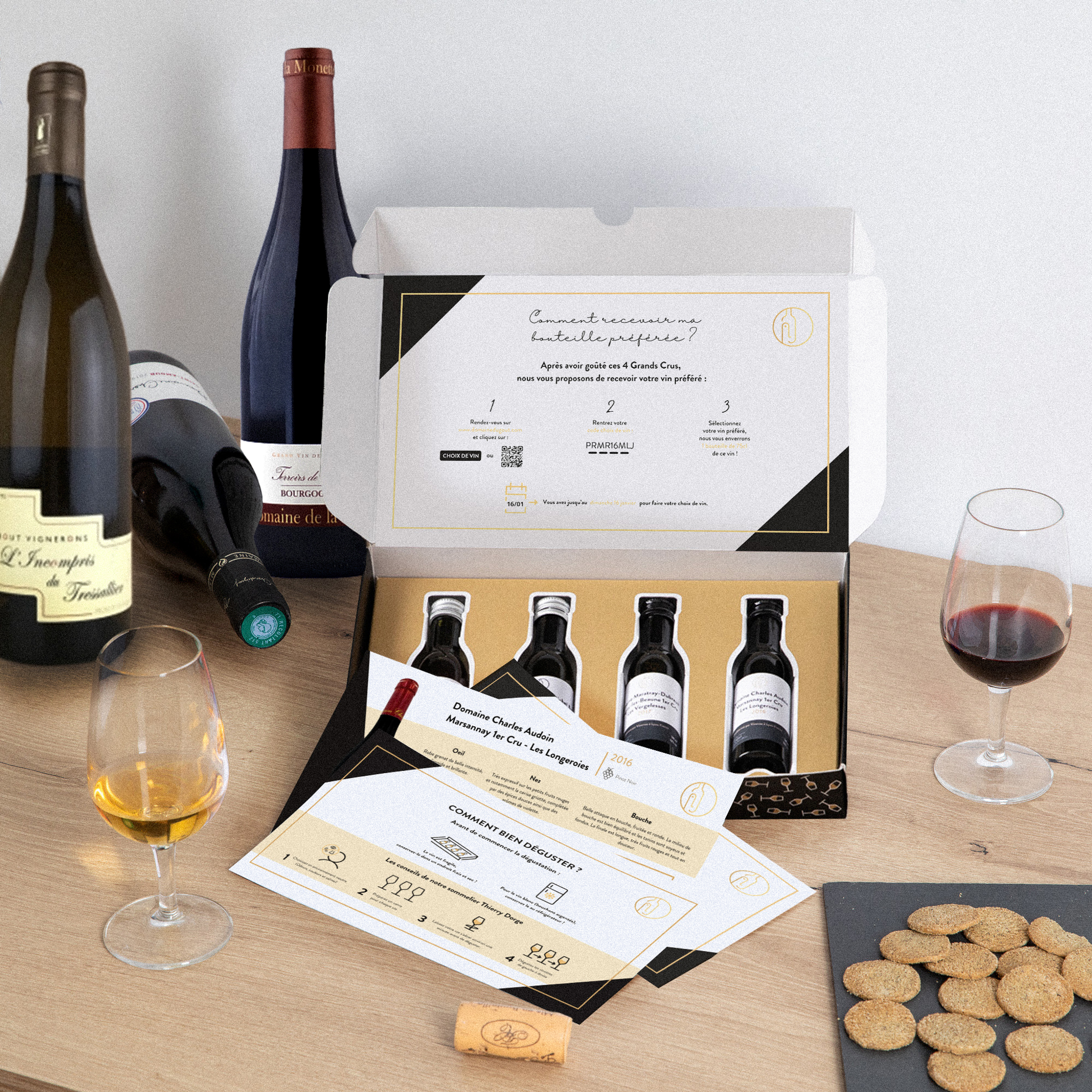 Box de vins premiers crus de Bourgogne Domaine du Goût