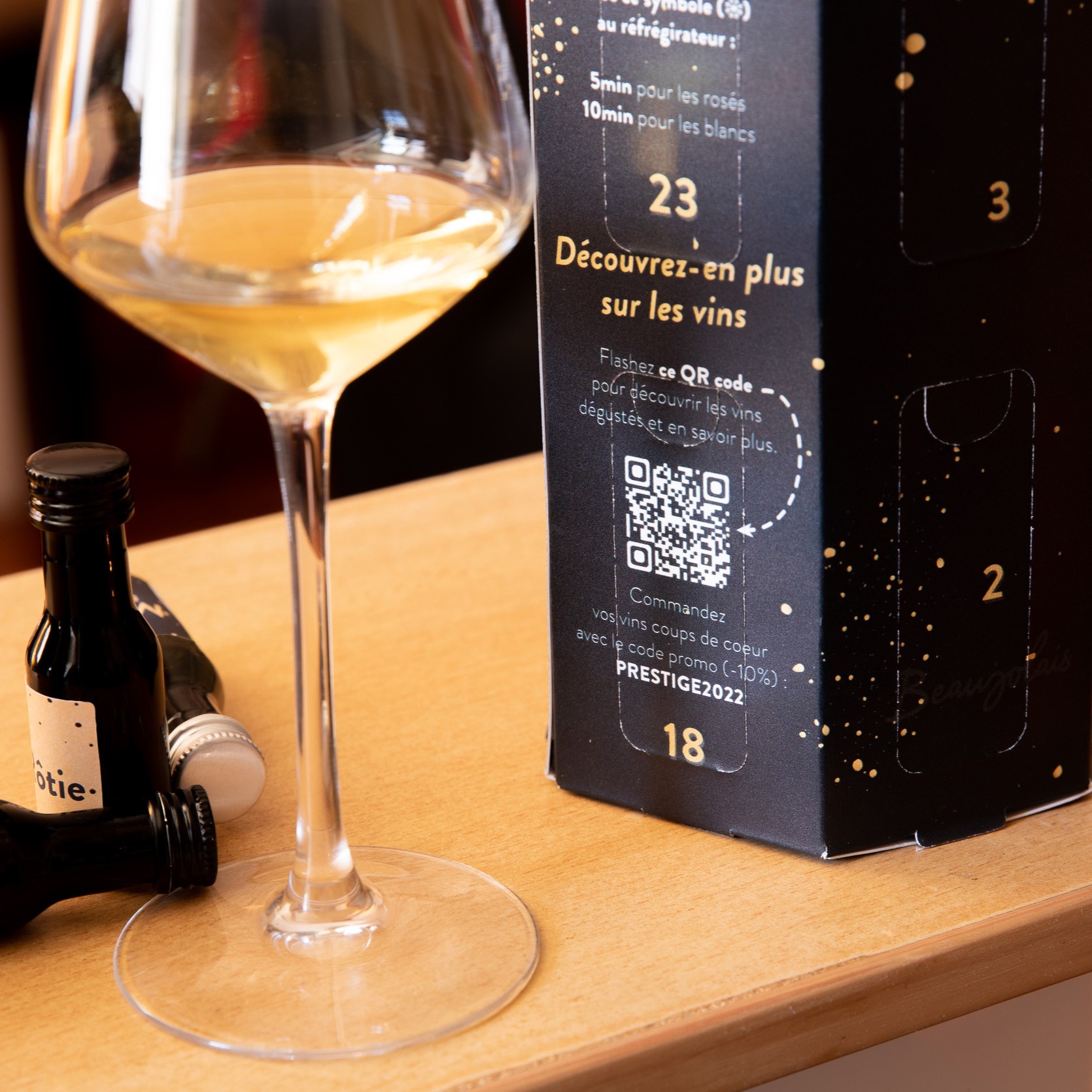 calendrier de l'avent de vins domaine du goût édition 2021 vue de face